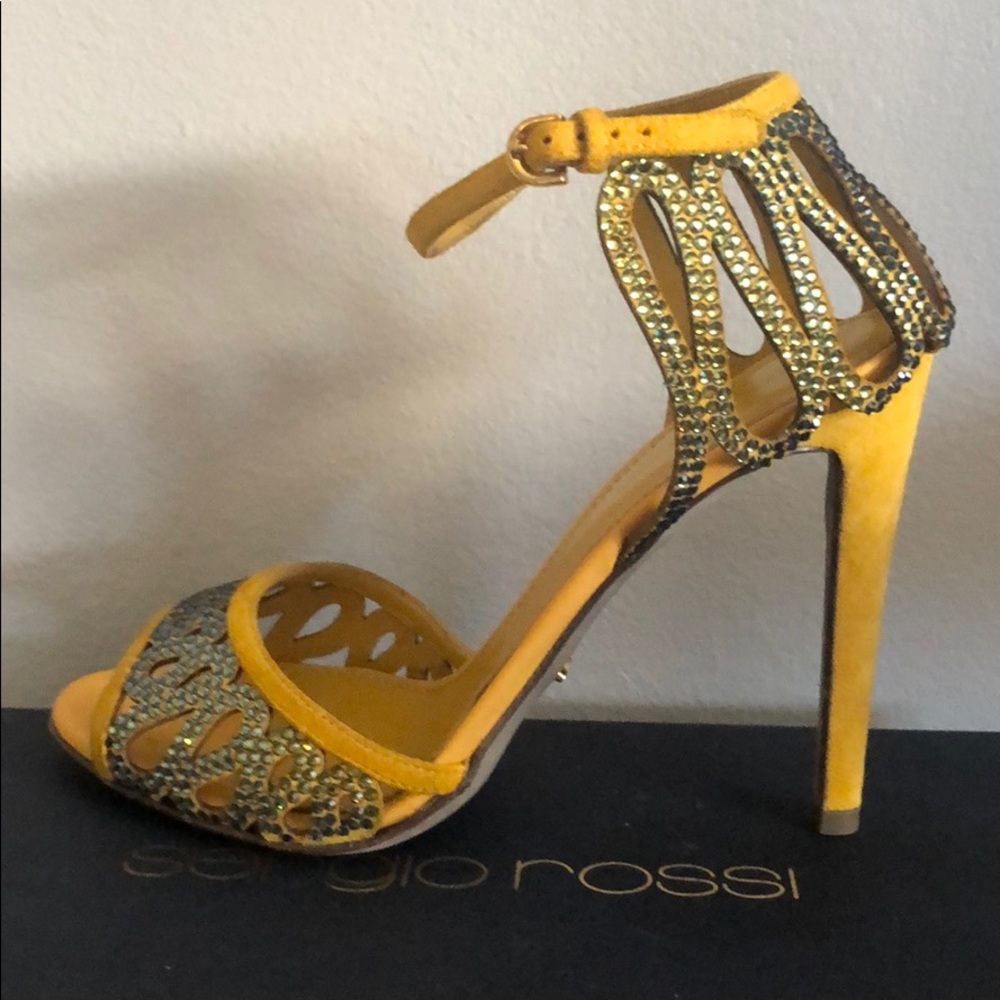 Sergio Rossi Swarowsky Studded Shoes 37.5
